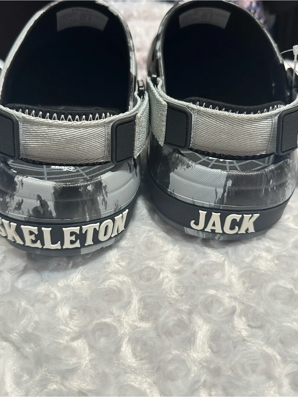 Disney Jack Skellington Kids Clogs in Black & Gray Size 9 Big Kids
